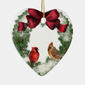 Vintage Christmas Wreath Keramik Ornament (Rechts)