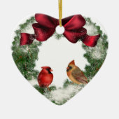 Vintage Christmas Wreath Keramik Ornament (Vorne)