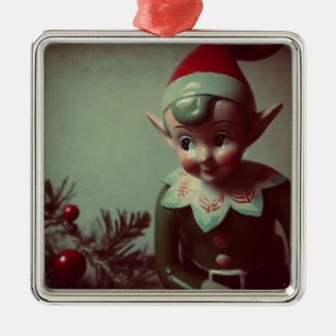 Vintage-Christnachtself Retro-Weihnachten Ornament Aus Metall