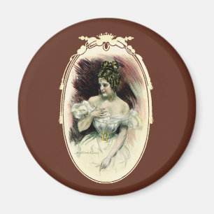 Vintage Christy Girl, antikes Brautporträt Magnet