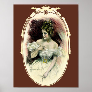 Vintage Christy Girl, antikes Brautporträt Poster