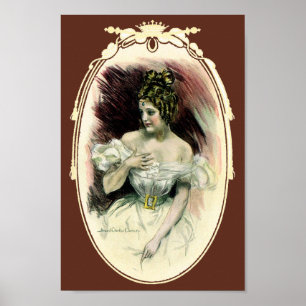 Vintage Christy Girl, Bridal-Portrait der Antike Poster