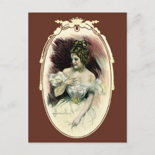 Vintage Christy Girl, Bridal-Portrait der Antike Postkarte
