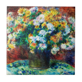 Vintage Chrysanthemen von Pierre-Auguste Renoir Fliese