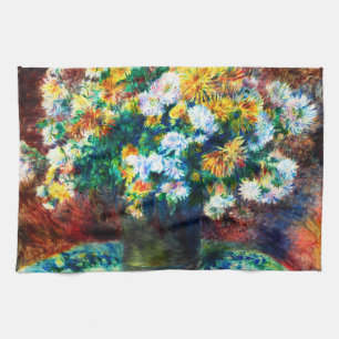 Vintage Chrysanthemen von Pierre-Auguste Renoir Geschirrtuch