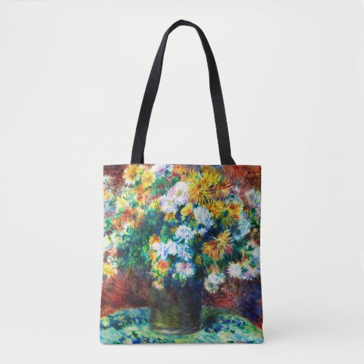 Vintage Chrysanthemen von Pierre-Auguste Renoir Tasche (Vorderseite)