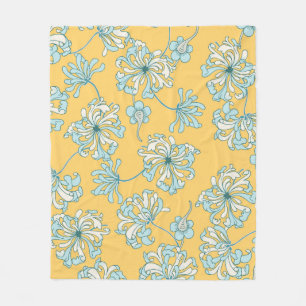 Vintage Chrysanthemum-Blume Vintag Nahtlose Pat Fleecedecke