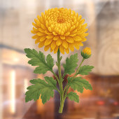 Vintage Chrysanthemum Fensteraufkleber (Blatt 2)