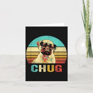 Vintage Chug Shirt Hund Sonnenuntergang Karte