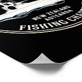 Vintage CHUR DA JIMMY Fishing Charters  Poster (Ecke)