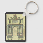 Vintage Church Door Entry Renaissance Architecture Schlüsselanhänger (Rückseite)