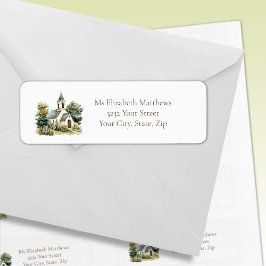 Vintage Church with Wildflowers