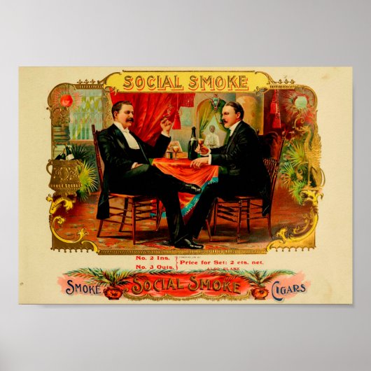 Vintage Cigar Box Label Poster (Vorne)