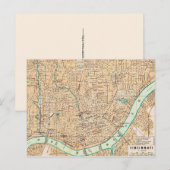 Vintage Cincinnati-Karte als Postkarte (Vorne/Hinten)