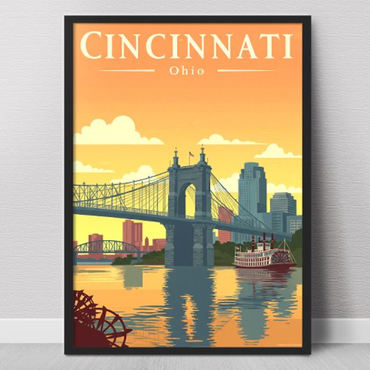 Vintage Cincinnati Ohio Poster