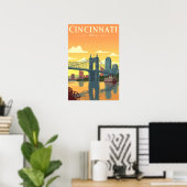 Vintage Cincinnati Ohio Poster (Heimbüro)