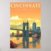Vintage Cincinnati Ohio Poster (Vorne)