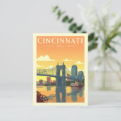 Vintage Cincinnati Ohio Postkarte (Stehend Vorderseite)