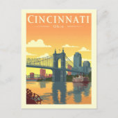 Vintage Cincinnati Ohio Postkarte (Vorderseite)