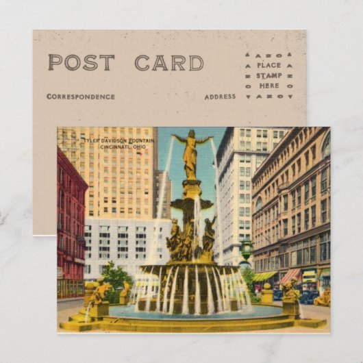 Vintage Cincinnati Postkarte (Vorne/Hinten)