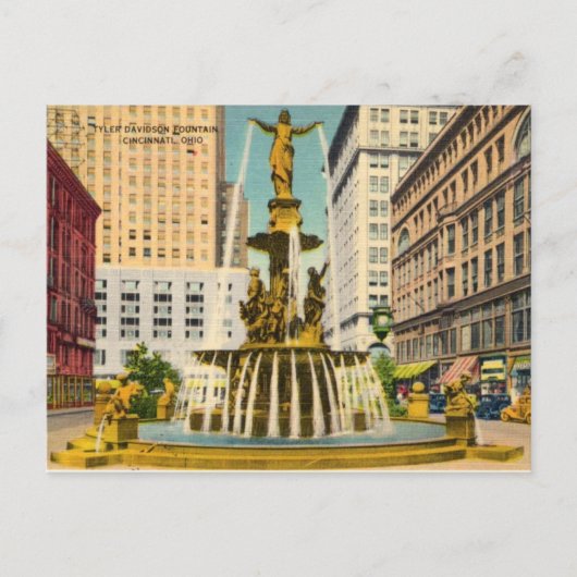 Vintage Cincinnati Postkarte (Vorderseite)