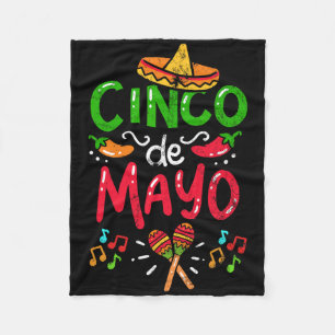 Vintage Cinco De Mayo Mexiko Fleecedecke