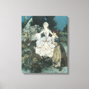 Vintage Cinderella Fairy Godmother von Edmund Dula Leinwanddruck