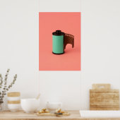 Vintage Cinema Film Reel Noir Art Poster (Küche)