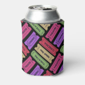 Vintage Cinema & Theatre Ticket Stubs Pattern Dosenkühler (Kanne Rückseite)