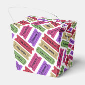 Vintage Cinema & Theatre Ticket Stubs Pattern Geschenkschachtel (Rückseite)