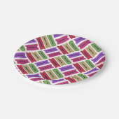 Vintage Cinema & Theatre Ticket Stubs Pattern Pappteller (Schrägansicht)