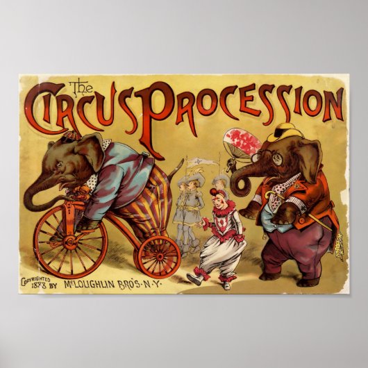 Vintage Circus Ad Poster (Vorne)