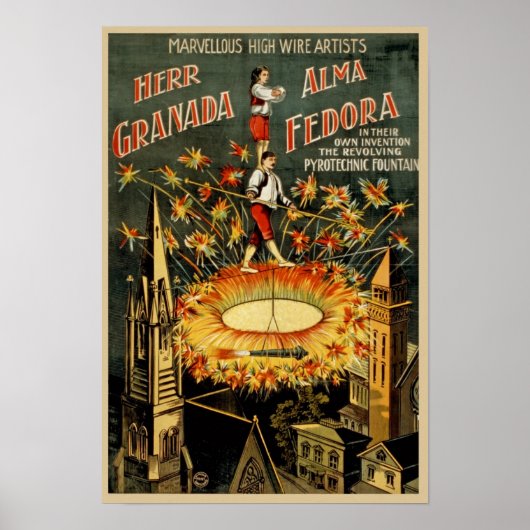 Vintage Circus Ad Poster (Vorne)