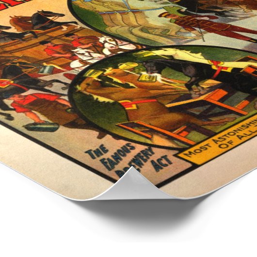 Vintage Circus Ad Poster (Ecke)