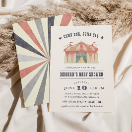 Vintage Circus Baby Dusche Einladung