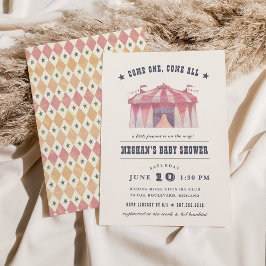 Vintage Circus Baby Dusche Einladung