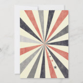 Vintage Circus Baby Dusche Einladung (Rückseite)