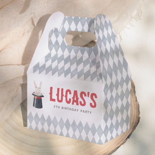 Vintage Circus Bunny Boy Birthday Party Geschenkschachtel