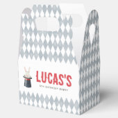 Vintage Circus Bunny Boy Birthday Party Geschenkschachtel (Geöffnet)