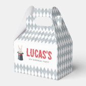 Vintage Circus Bunny Boy Birthday Party Geschenkschachtel (Vorderseite)