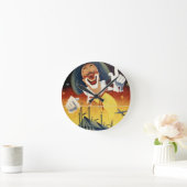 Vintage Circus Clown Runde Wanduhr (Zuhause)