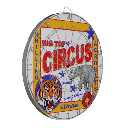 Vintage Circus Dartscheibe (Vorderseite Links)