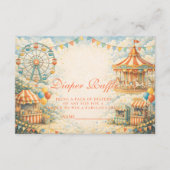 Vintage Circus Diapper Raffle Begleitkarte (Vorderseite)