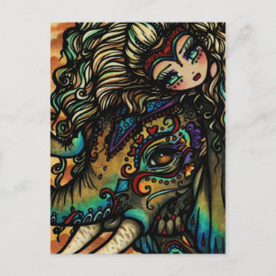 Vintage Circus elephant Fairy Fantasy Art Girl Postkarte