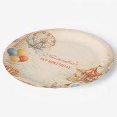 Vintage Circus Fairytale Birthday Pappteller (Schrägansicht)