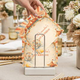 Vintage Circus Fairytale Birthday Serviette