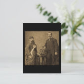 Vintage Circus Freak Bearded Lady Postkarte (Stehend Vorderseite)