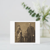 Vintage Circus Freak Bearded Lady Postkarte (Stehend Vorderseite)