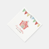 Vintage Circus Geburtstagsparty Serviette (Ecke)