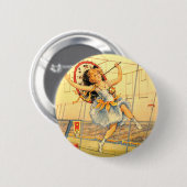 Vintage Circus-Girl-Taste Button (Vorne & Hinten)